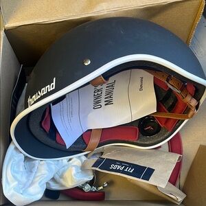 Thousand Black Helmet with White Trim